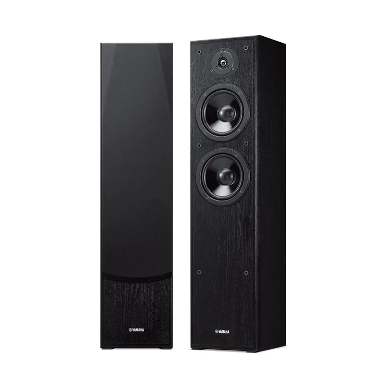 Yamaha R-S202 Stereo Receiver + Yamaha NS-F51 Floorstanding Speakers - Pair (Black)