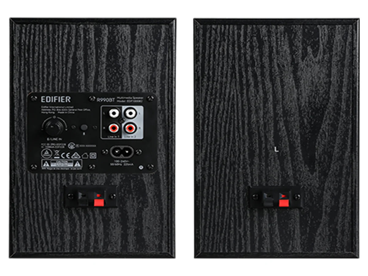 Edifier R990BT Active Bookshelf Speakers with Bluetooth - Pair - Black