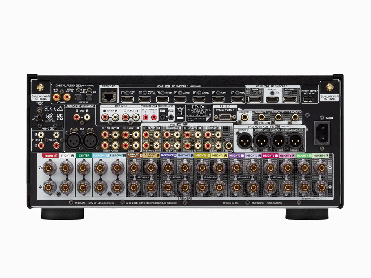 Denon AVC-A1H 15.4 Ch. 210W 8K AV Amplifier with HEOSĀ® Built-in - Black
