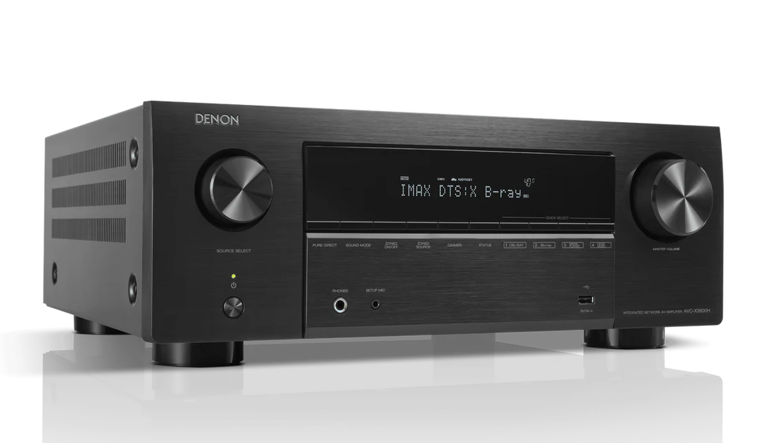 Denon AVC-X3800H 9.4 Ch. 1 AV Receiver - Black + Denon Home 150 NV Compact Wireless Speaker - Each (Black)