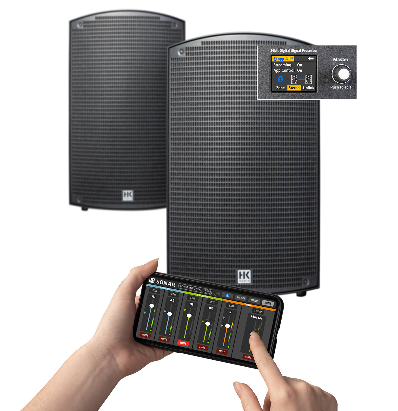 HK Audio SONAR 112 XI Active Speaker with Bluetooth - Each - Black