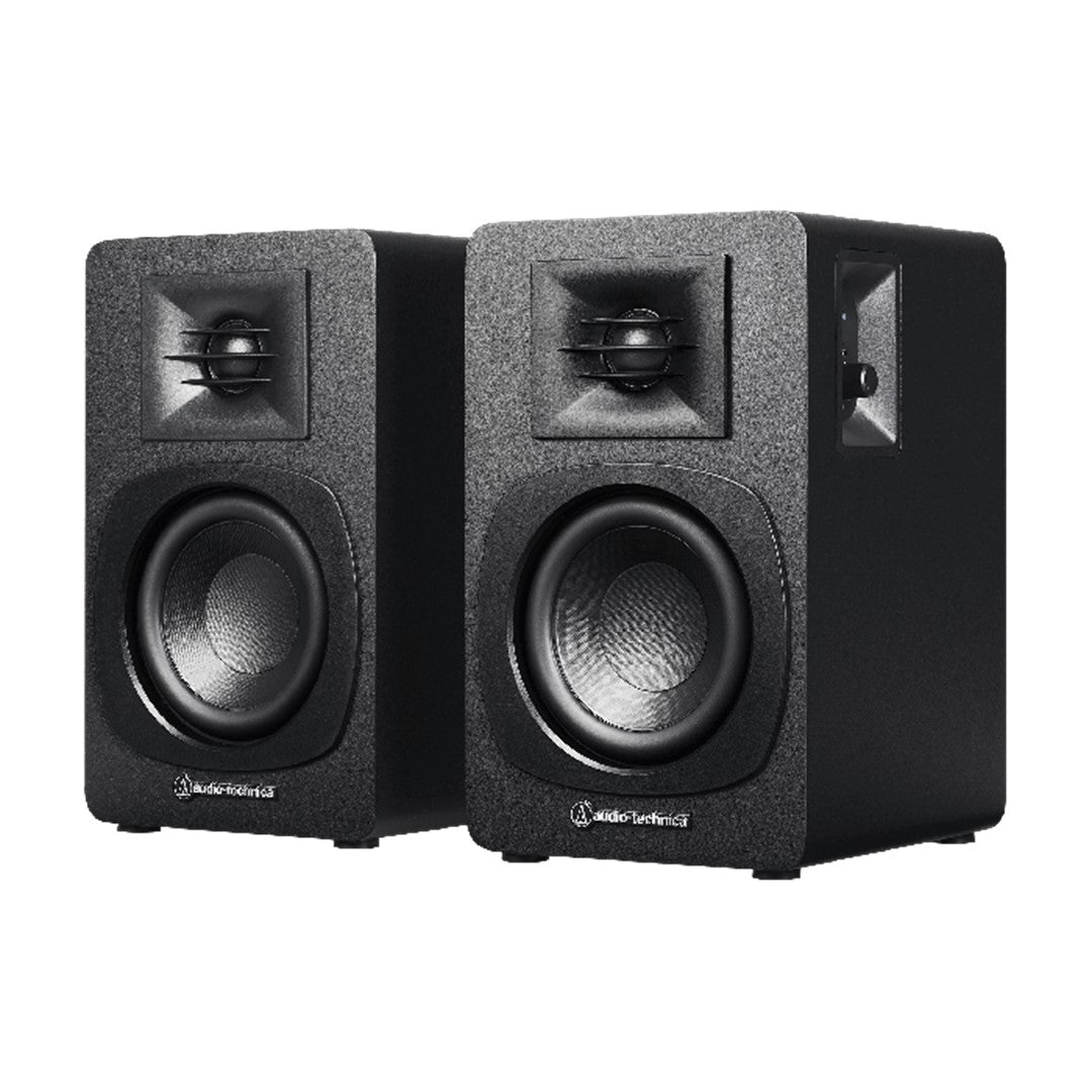 Audio-Technica AT-SP3X 3″ Powered Bookshelf Speakers - Pair (Black)