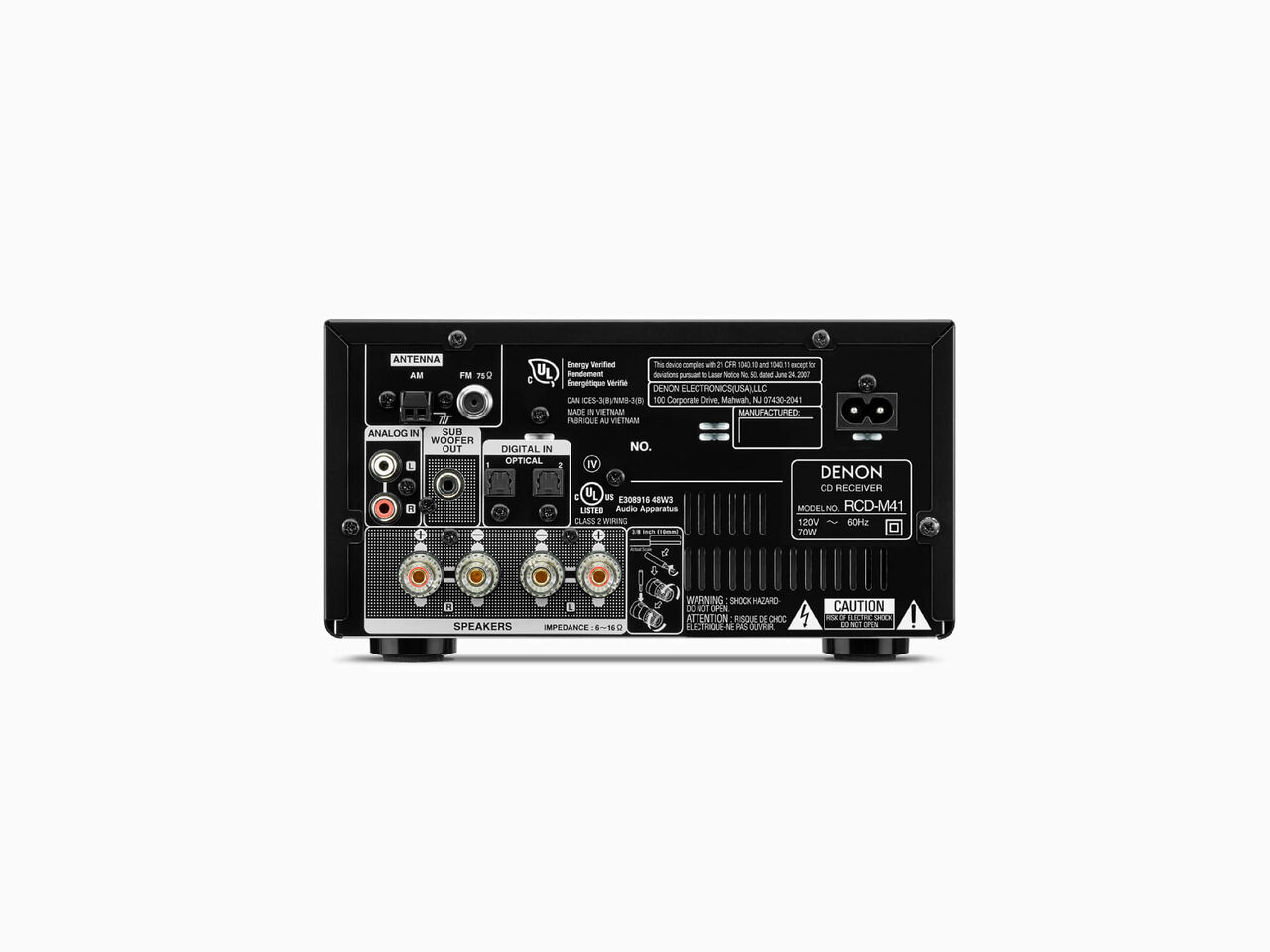 Denon RCD-M41 CD Receiver- Black