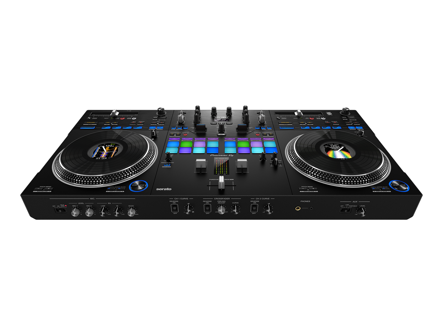 Pioneer DJ DDJ-REV7 Scratch-style 2-channel professional DJ controller for multiple DJ applications (Black)