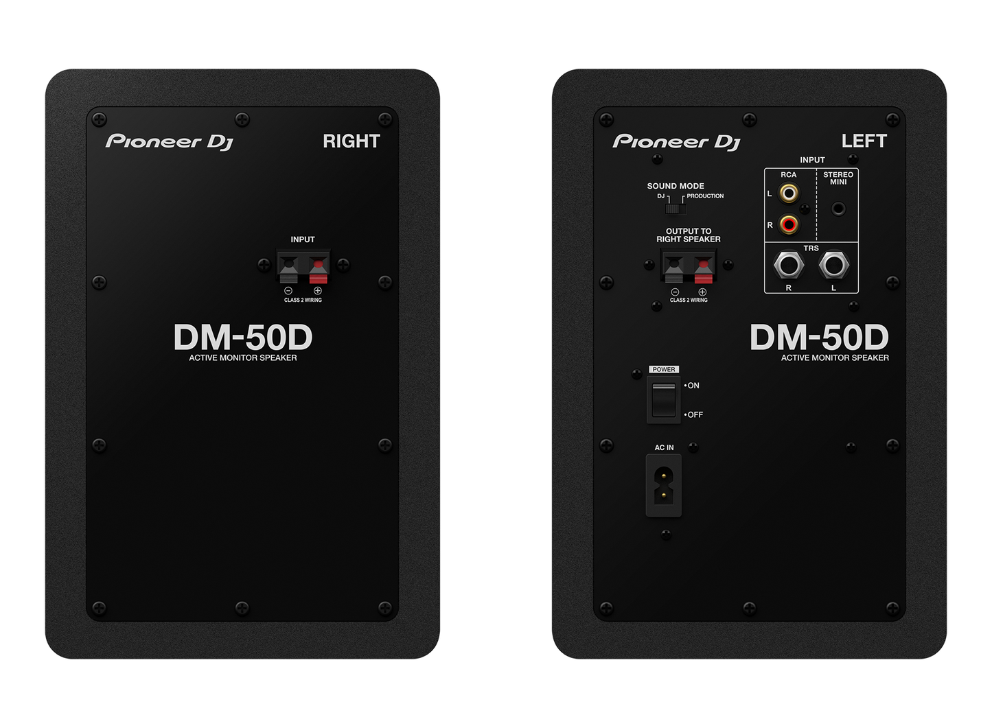 Pioneer DJ DM-50D 5” desktop monitor system - Pair (Black)