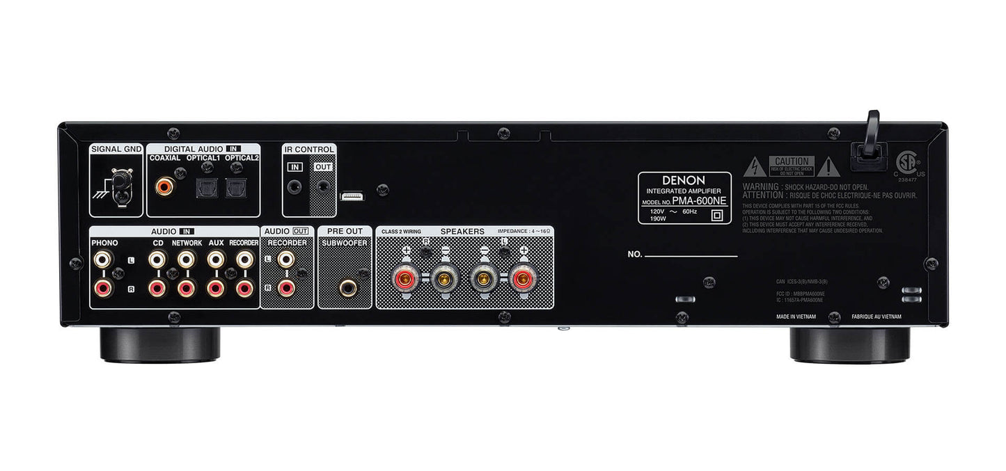 Denon PMA-600NE 2 Ch. 70W integrated Amplifier - Black