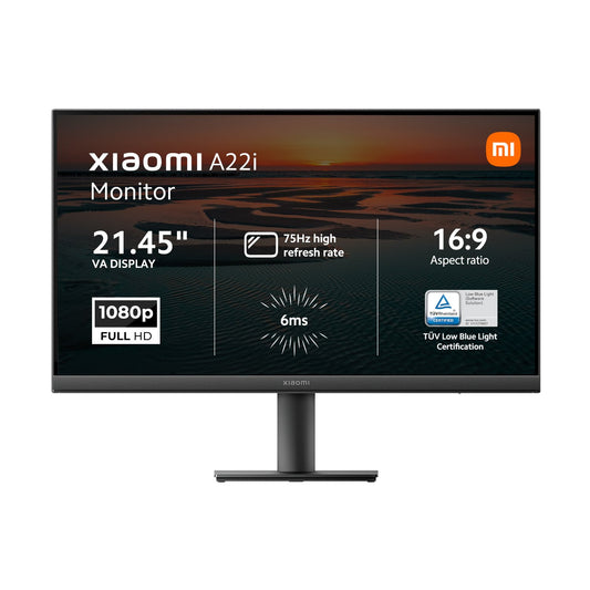 Xiaomi A22i 22″ Full HD 1080p VA Monitor (75Hz, 6ms, 16:9, HDMI/DP, Flicker-Free, & VESA Mount)