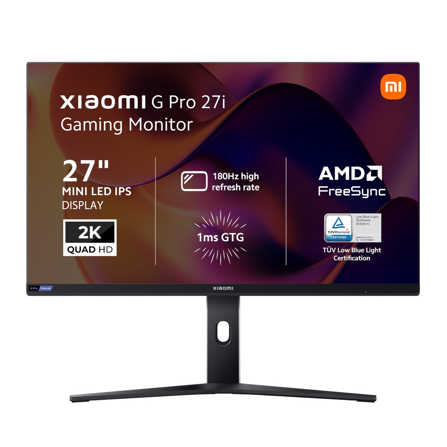 Xiaomi G Pro 27i 27″ 2K 1440p Mini LED IPS Gaming Monitor (180Hz, 1ms, 16:9, HDMI/DP, AMD FreeSync, & HDR1000)