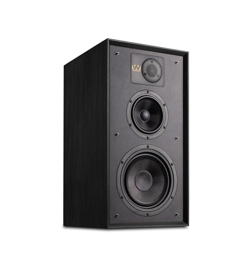 Wharfedale Linton 3-way standmount speaker with stands - pair - Black
