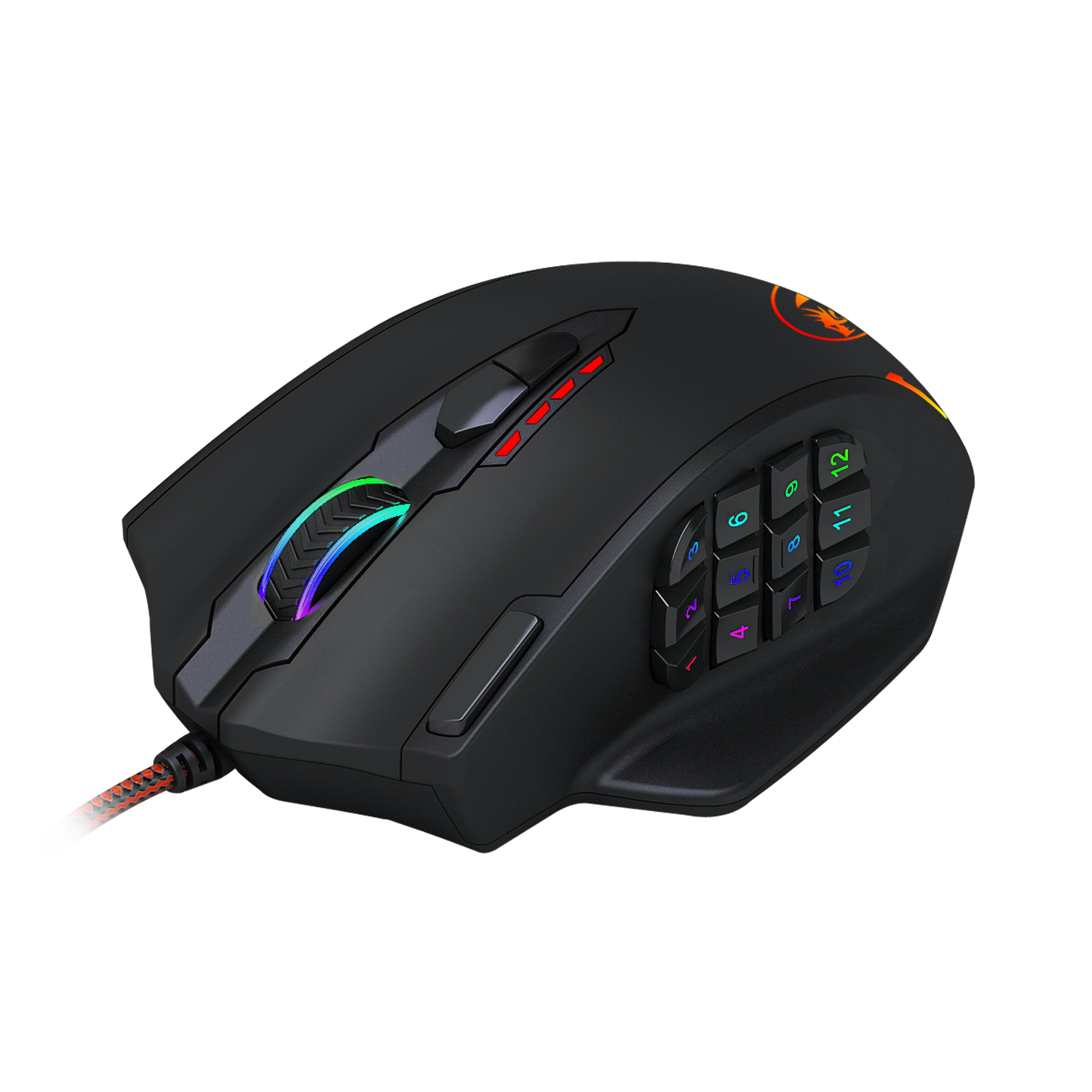 REDRAGON IMPACT 12400DPI MMO Gaming Mouse β Black