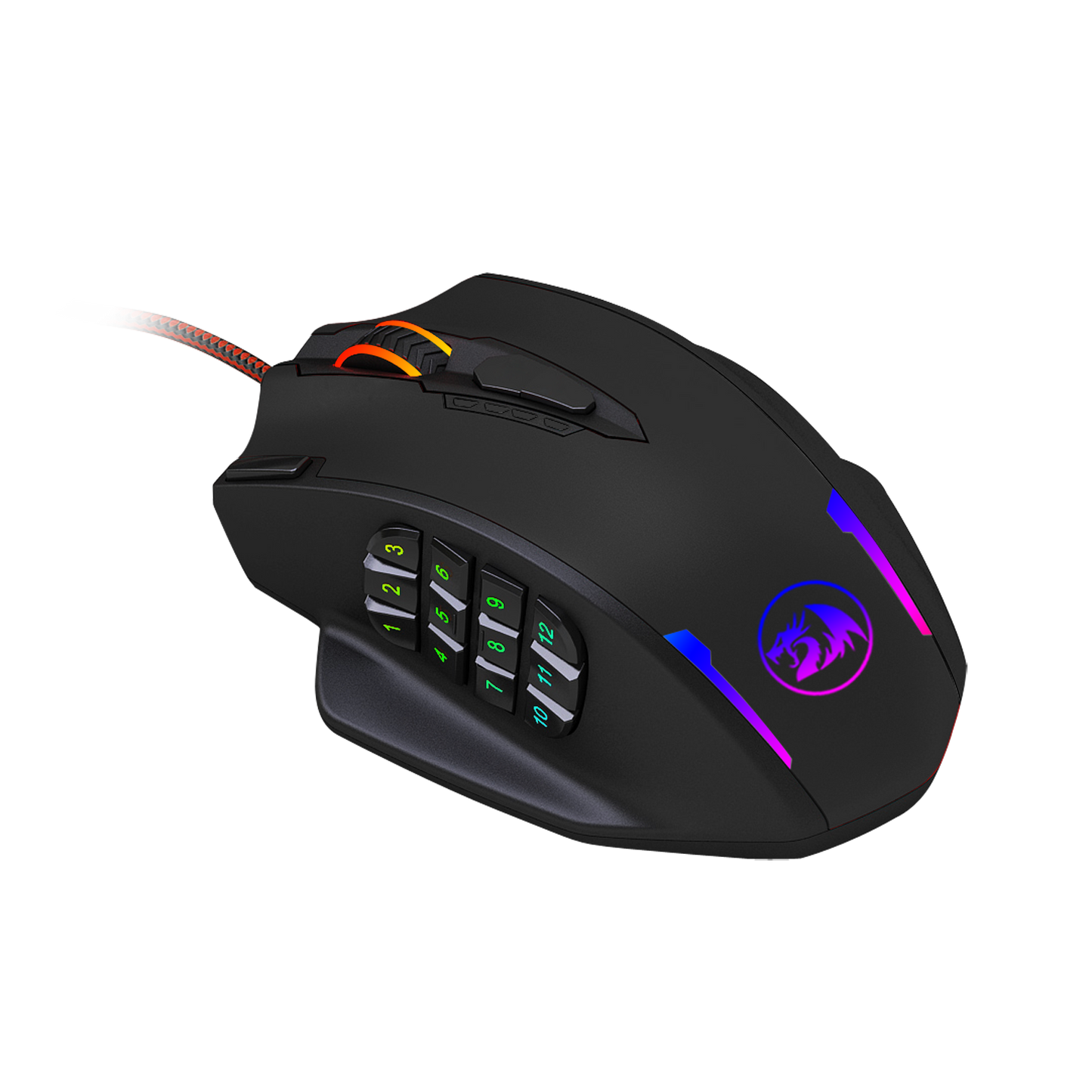 REDRAGON IMPACT 12400DPI MMO Gaming Mouse β Black