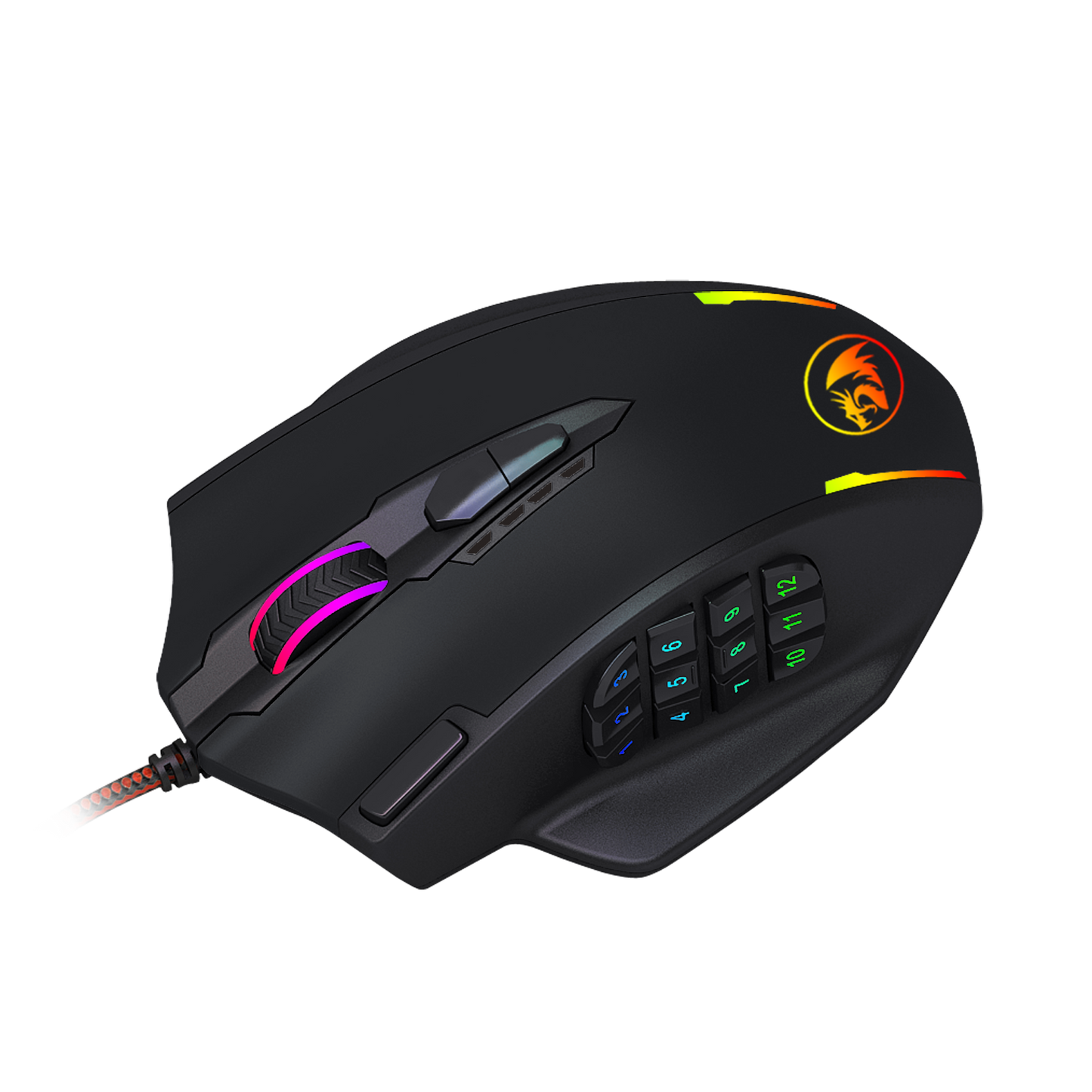 REDRAGON IMPACT 12400DPI MMO Gaming Mouse β Black