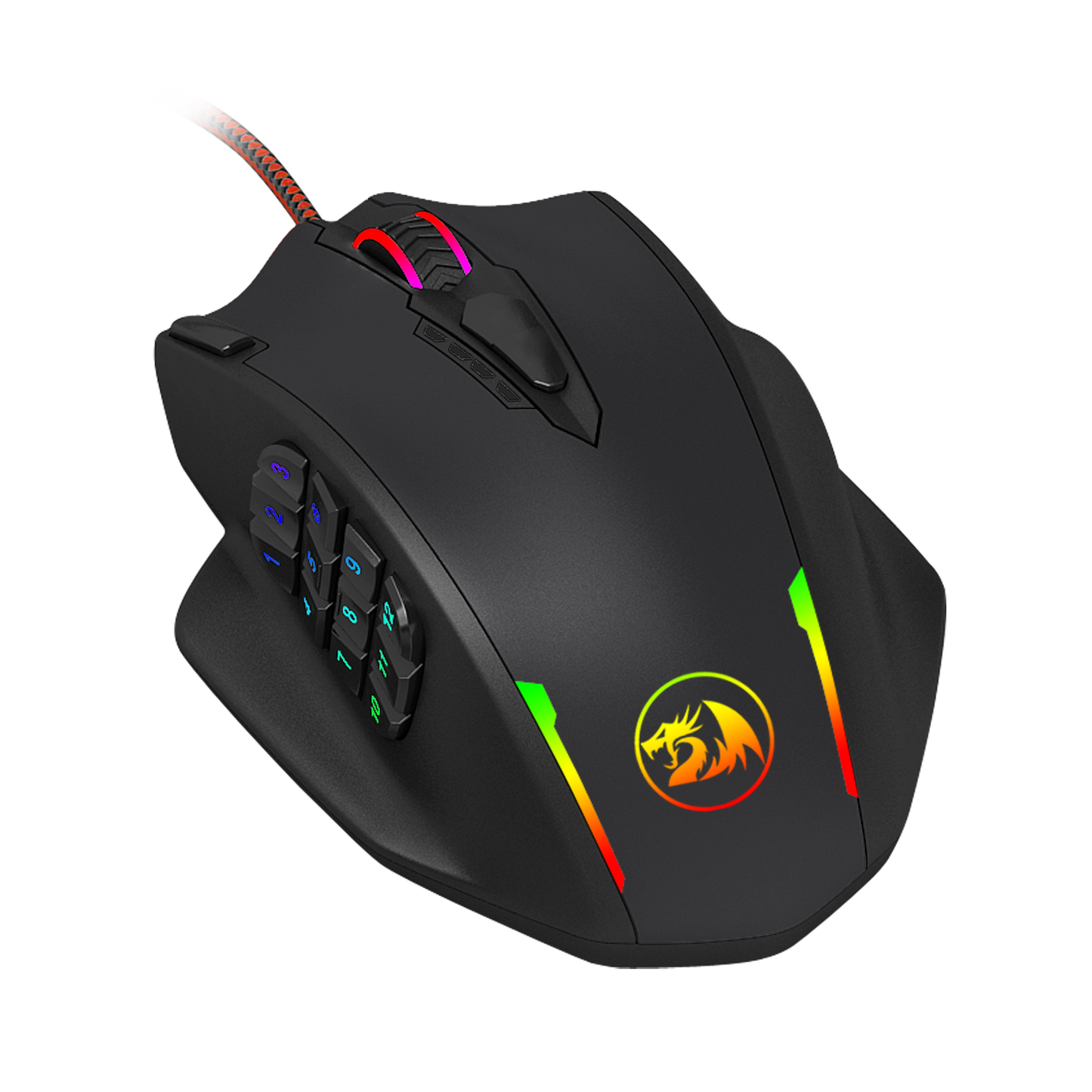 REDRAGON IMPACT 12400DPI MMO Gaming Mouse β Black