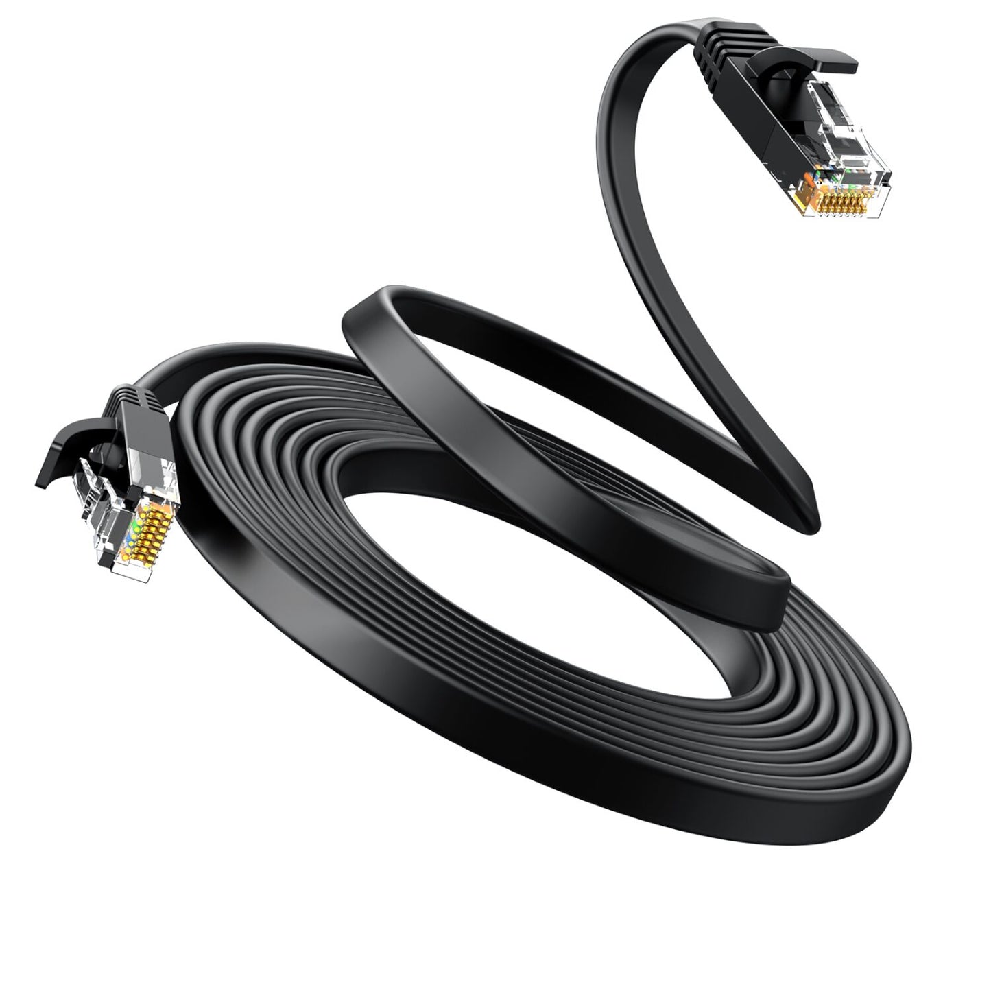 UGREEN NW102 Cat6 U/UTP Flat Ethernet Cable 30m – Black