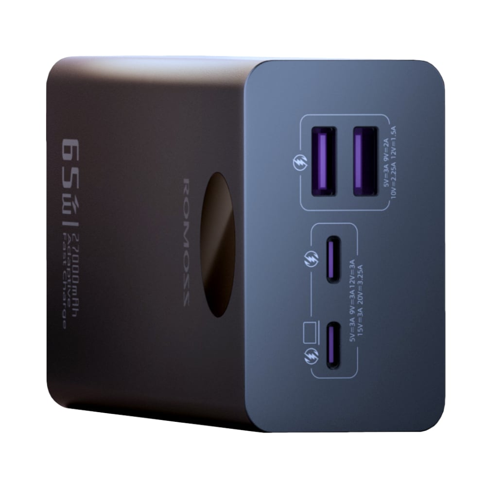 Romoss PEA27S Pro 27000mAh 65W Fast Charge Power Bank – Black