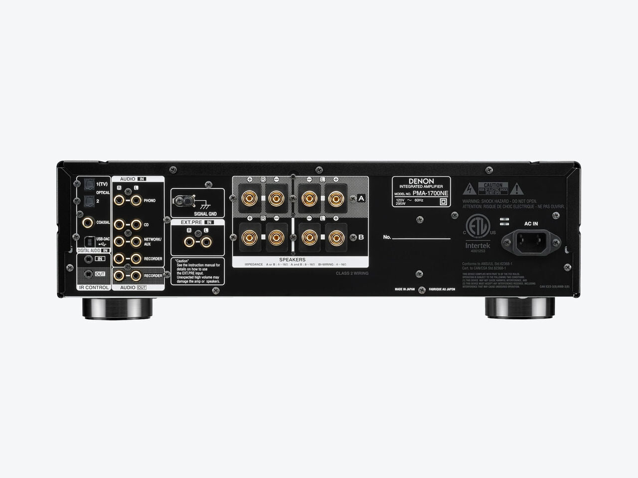 Denon PMA-1700NE 2 Ch. 140W integrated Amplifier with USB-DAC - Black