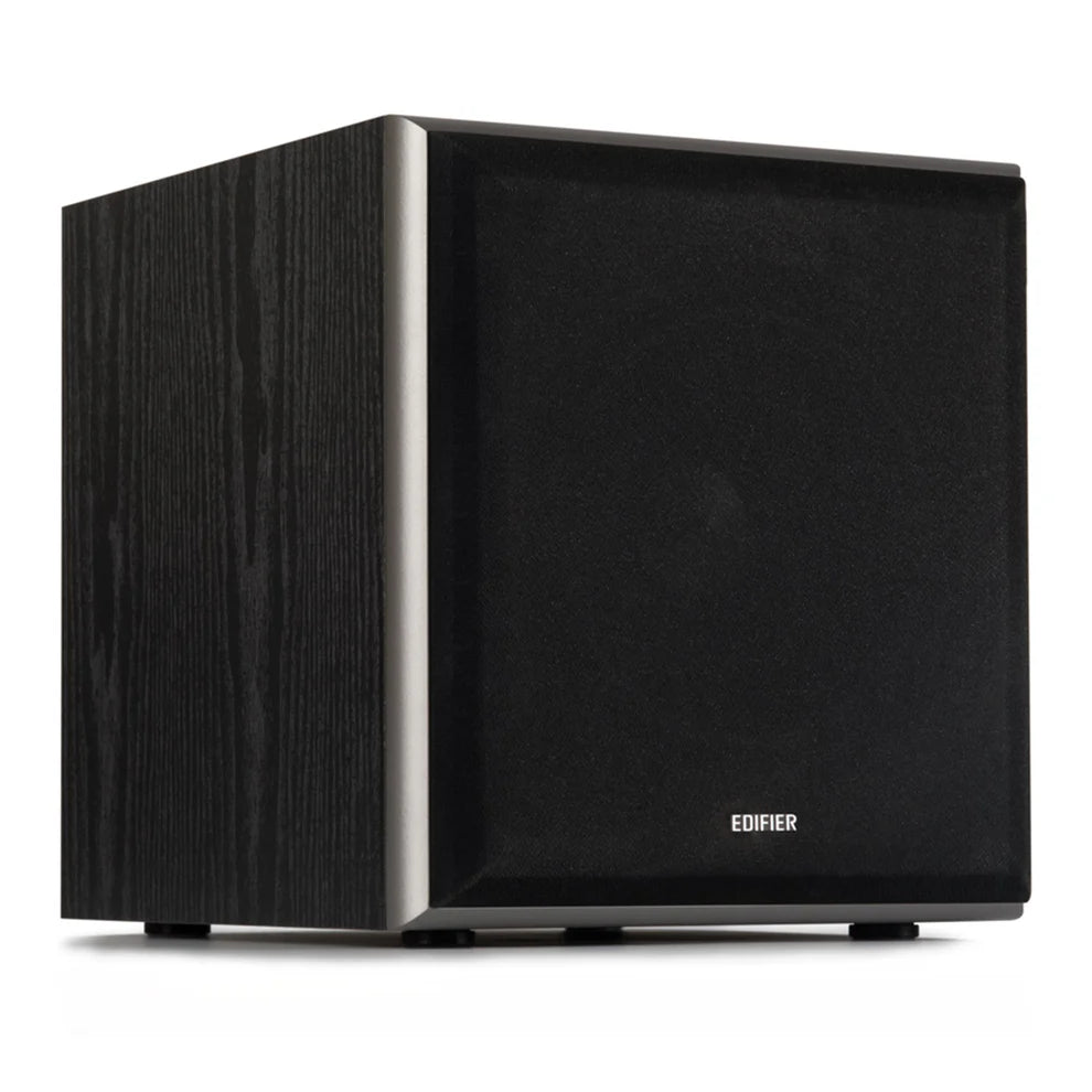Edifier R1700BTs Active Bookshelf Speaker - Pair (Brown) + Edifier T5 8" 70W Subwoofer (Black)