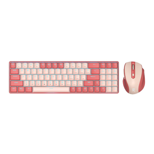 Redragon BS8772 Wireless Keyboard and Mouse Combo β Red/Pink