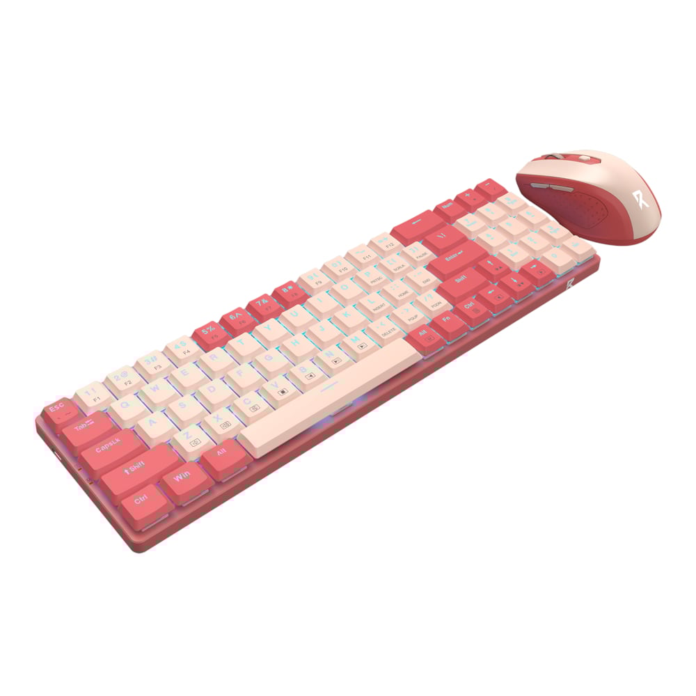 Redragon BS8772 Wireless Keyboard and Mouse Combo – Red/Pink