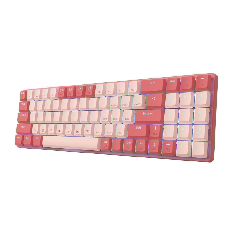 Redragon BS8772 Wireless Keyboard and Mouse Combo – Red/Pink