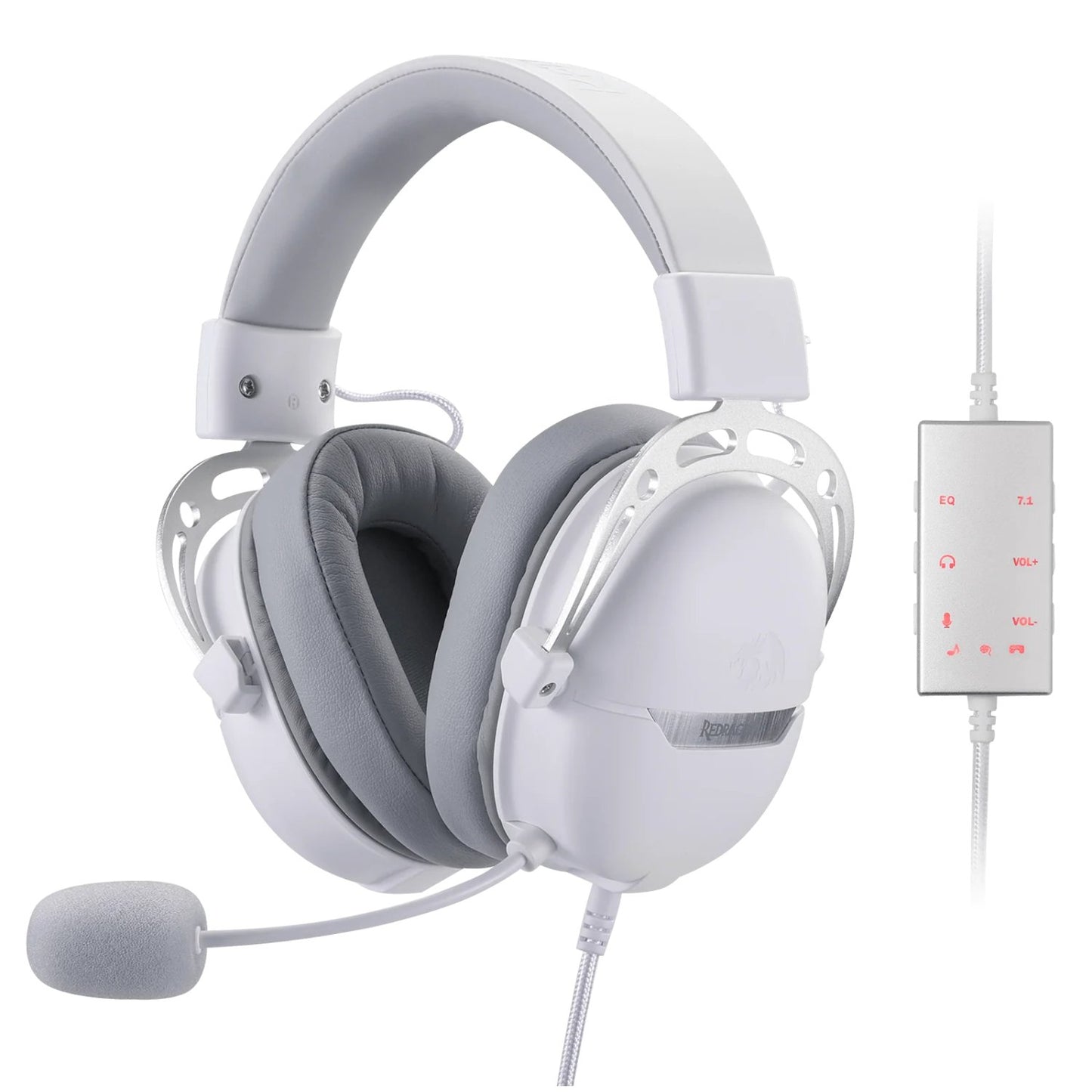 Redragon Over-Ear Aurora Gaming Headset – White