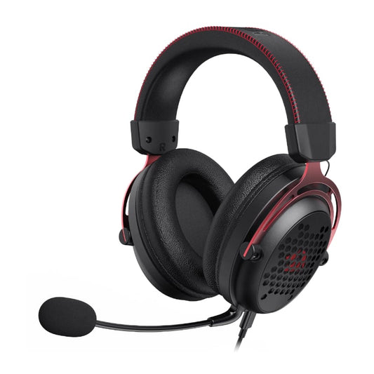 REDRAGON Over-Ear DIOMEDES Honeycomb 3.5mm AUX Gaming Headset โ Black