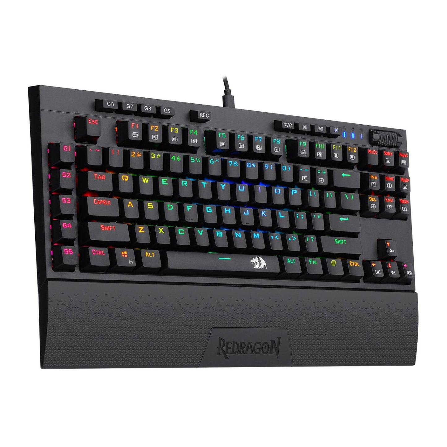 Redragon K588 RGB Pro BROADSWORD TKL Mechanical Wired Gaming Keyboard – Black
