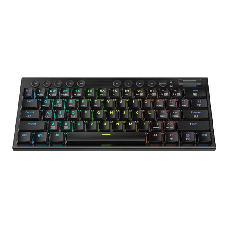 Redragon Horus Mini Pro 61Key Wireless Bluetooth Red Switch RGB Low Profile Gaming Mechanical Keyboard – Black