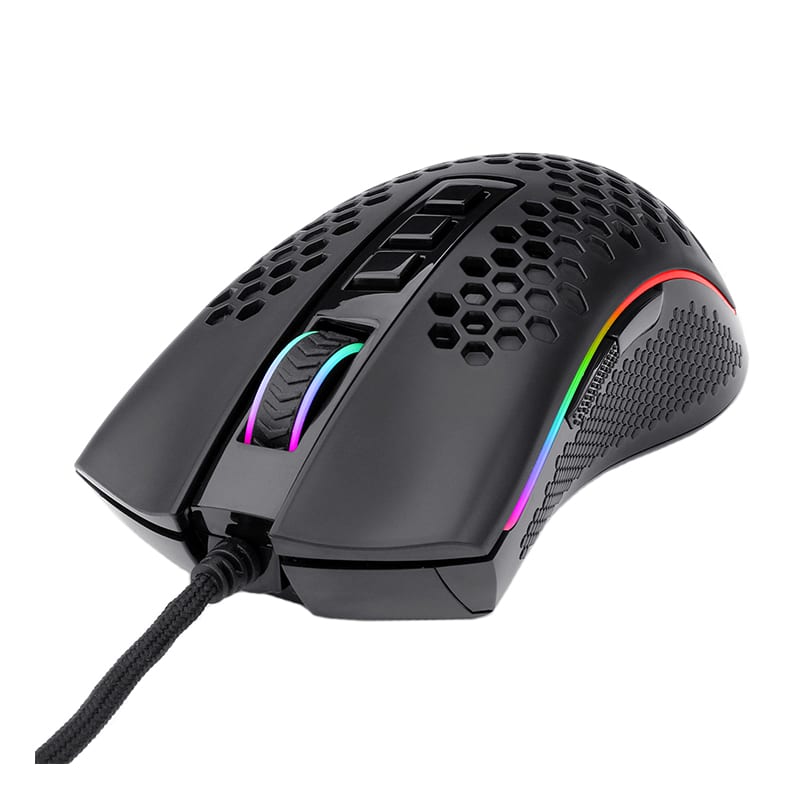 REDRAGON STORM 12400DPI 7 Buttons|Ergonomic Design|P3327 Optical Sensor|Lightweight Body|RGB Backlit gaming Mouse โ Black