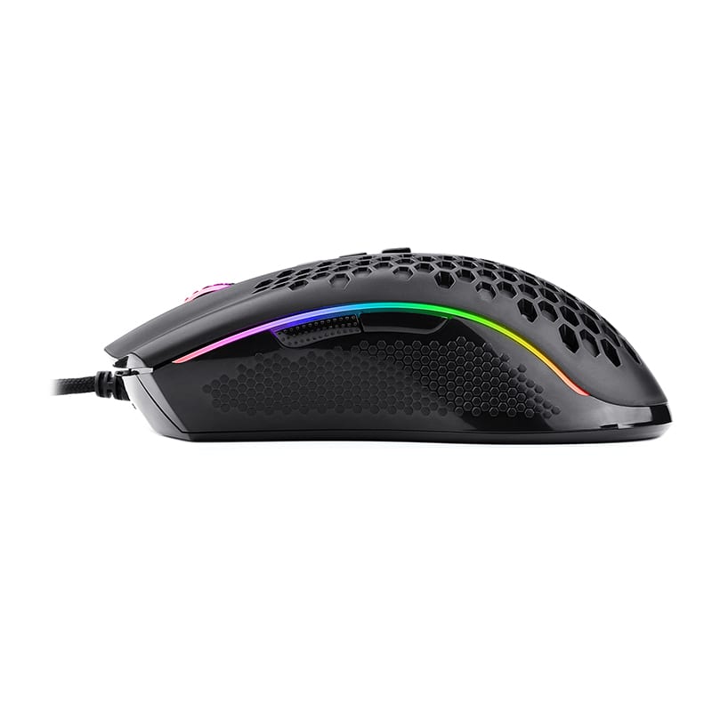 REDRAGON STORM 12400DPI 7 Buttons|Ergonomic Design|P3327 Optical Sensor|Lightweight Body|RGB Backlit gaming Mouse โ Black
