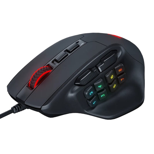 REDRAGON Aatrox 6200DP RGB MMO Gaming Mouse β Black