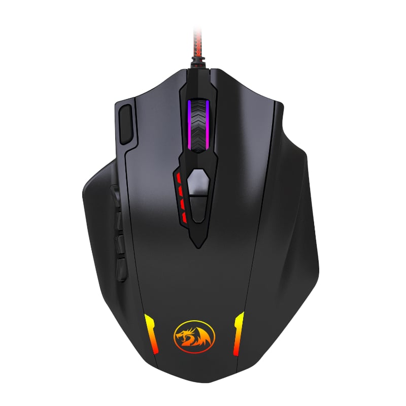REDRAGON IMPACT 12400DPI MMO Gaming Mouse β Black
