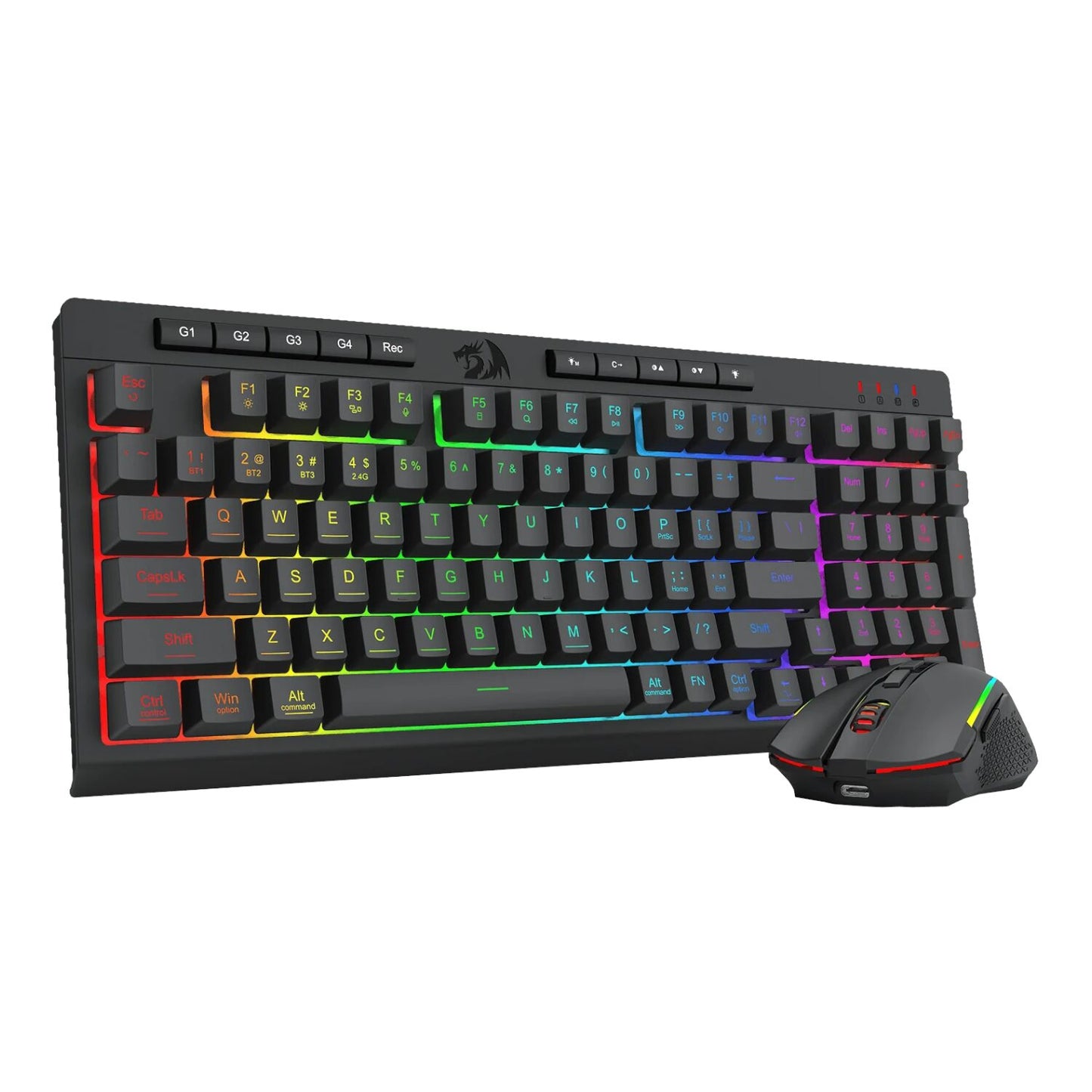 Redragon RYLO PRO S142 Tri-Mode RGB Gaming Keyboard & Mouse Combo