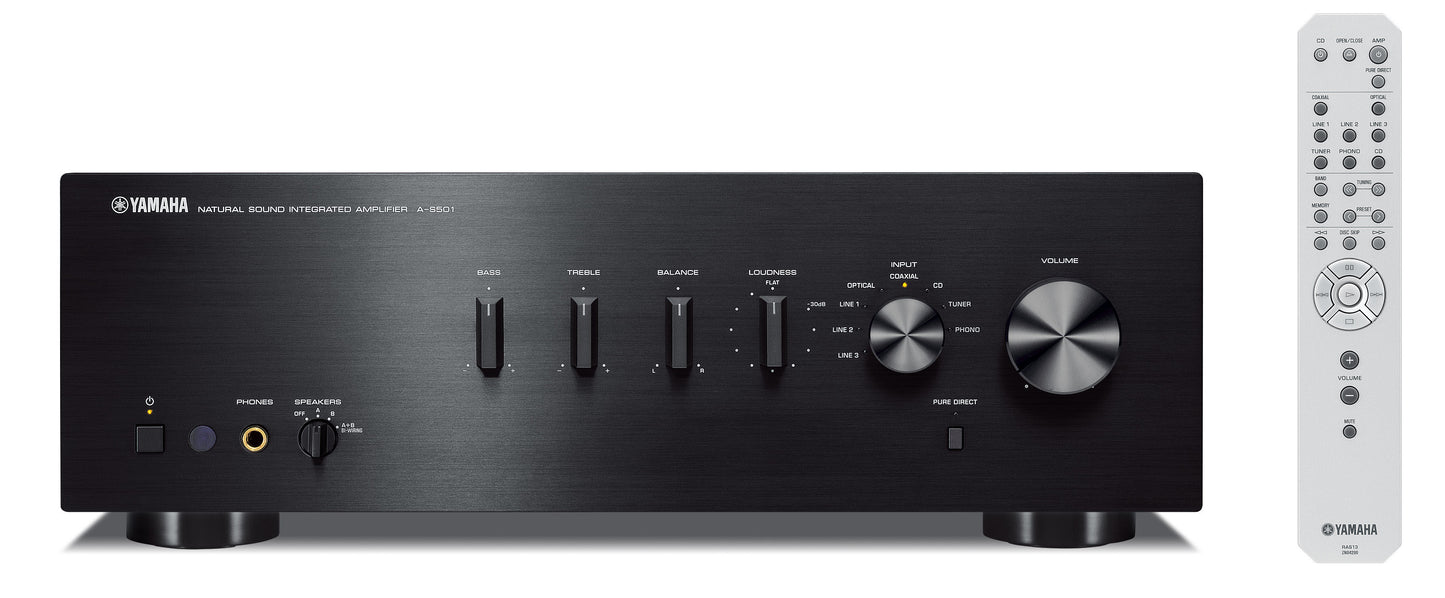 Yamaha A-S501 Stereo Amplifier (Black) with Mission LX-5 MKII Floorstanding Speaker (Black)