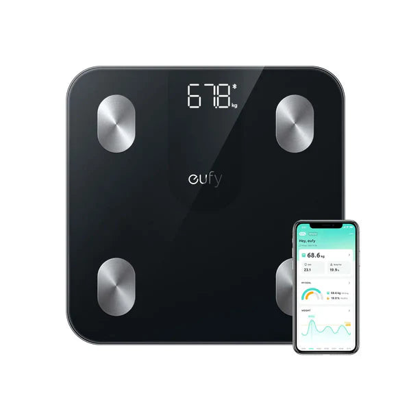 Eufy Smart Scale A1 Compact Digital Bathroom Scale with 12 Measurements - Each - Black