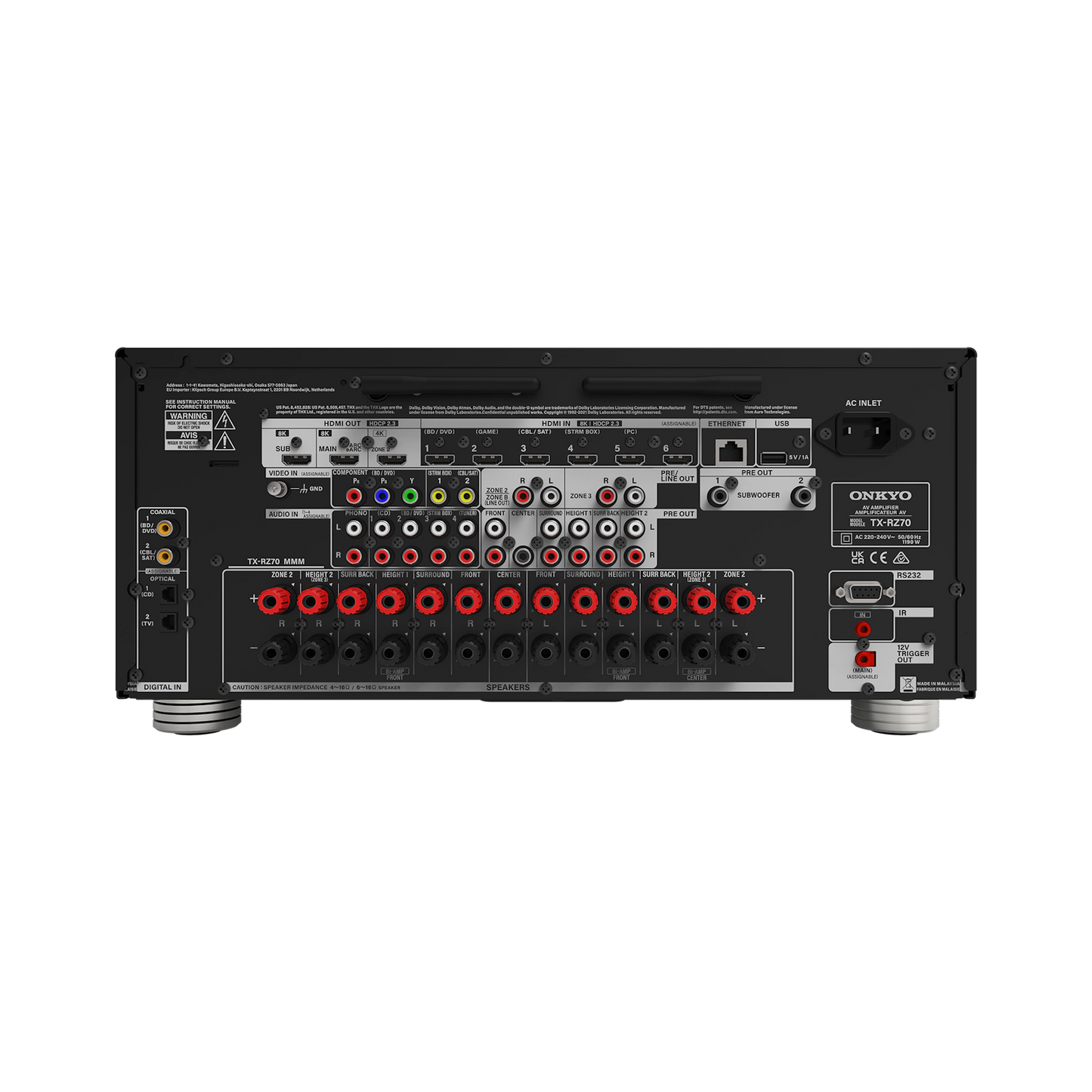 Onkyo TX-RZ70 11.2-channel AV Receiver - Black