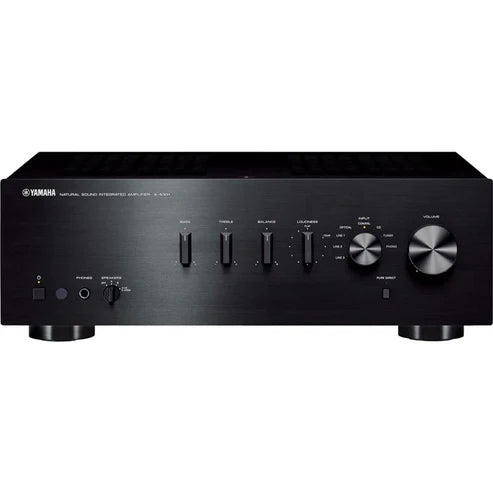 Yamaha CD-S303 CD Player + Yamaha A-S301 Integrated Amplifier (Black) + Yamaha NS-333 Bookshelf Speaker - Piano Black