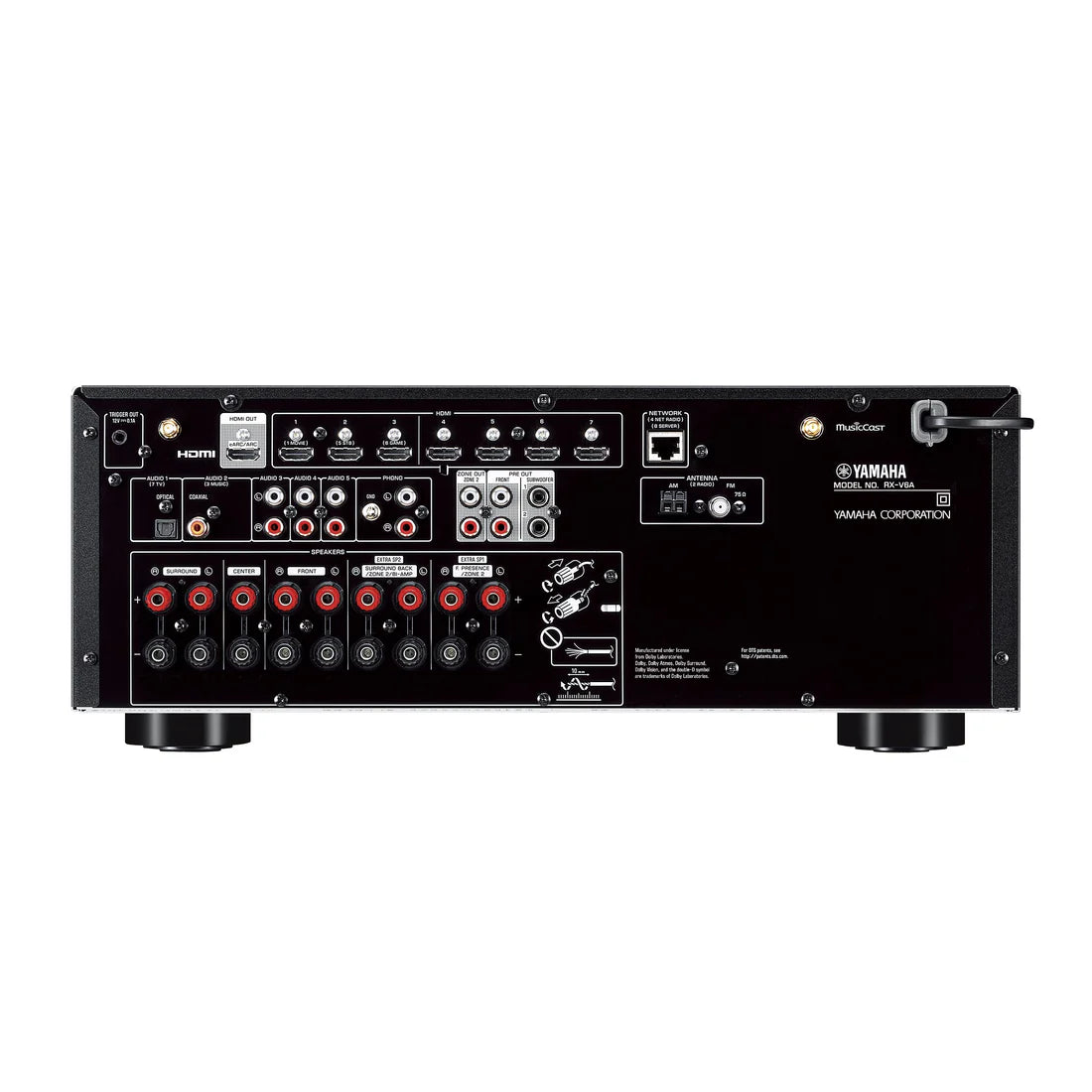 Yamaha NS-777 5.1 Home Theatre System (Black) + Yamaha RX-V6A 7.2 Channel AV Receiver (Black)