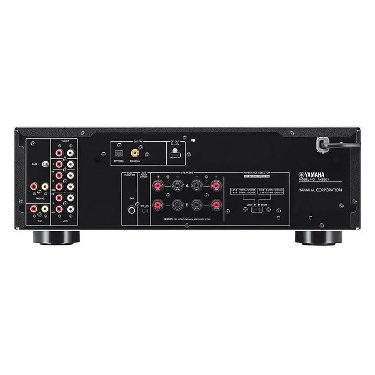 Yamaha A-S501 Stereo Amplifier (Black) with Mission LX-5 MKII Floorstanding Speaker (Black)