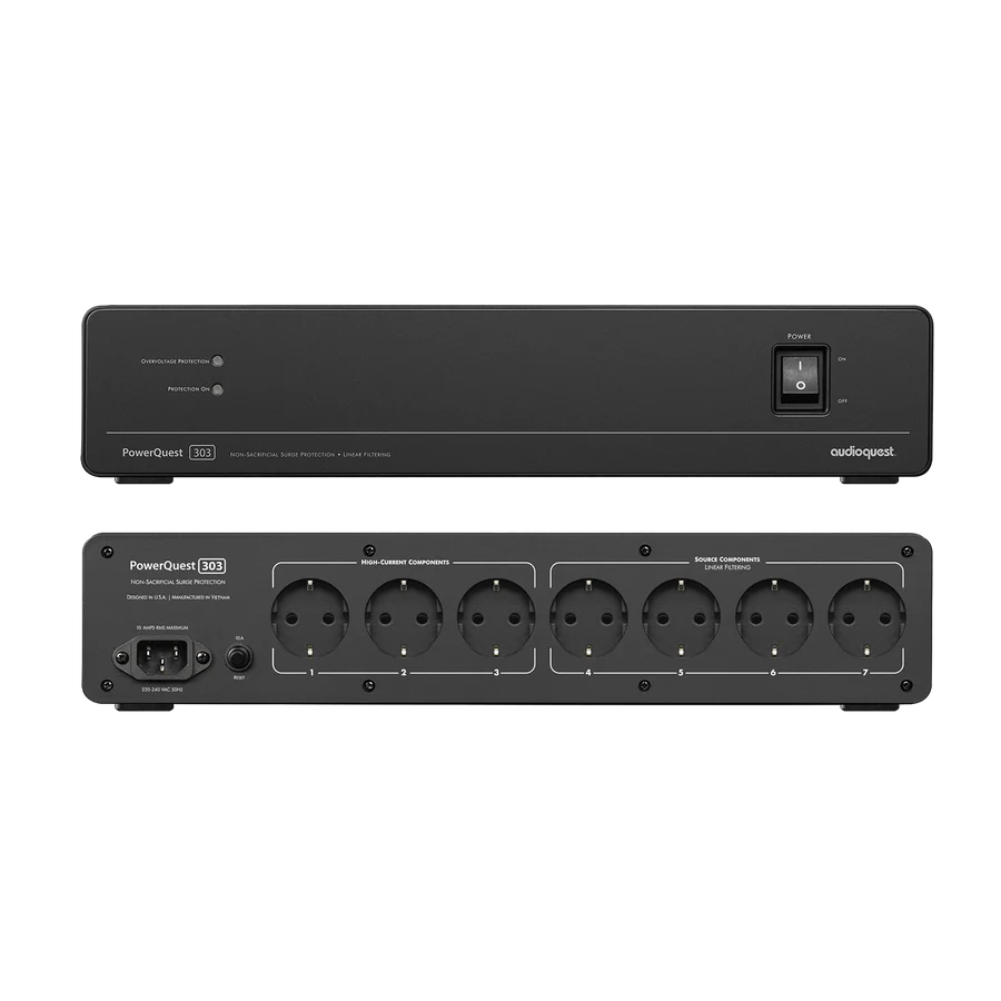 AudioQuest PowerQuest 303 12-Outlet Power Conditioner & Non-Sacrificial Surge Protector