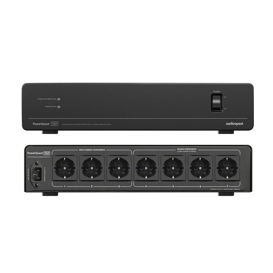 AudioQuest PowerQuest 707 12-Outlet Power Conditioner & Non-Sacrificial Surge Protector