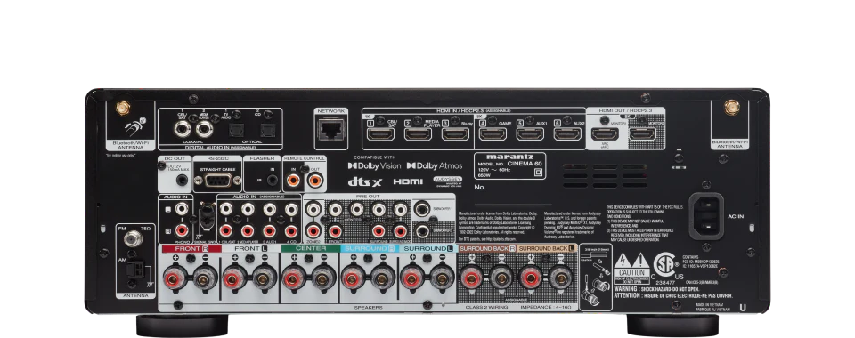 Bowers & Wilkins 606 S3 5.1 Home Theatre System (Black) + Marantz CINEMA60 7.2 Channel Network 8K AV Receiver (Black)