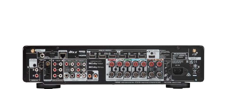 Marantz CINEMA70 7.2 Channel Slim 8K Network AV Receiver - Black