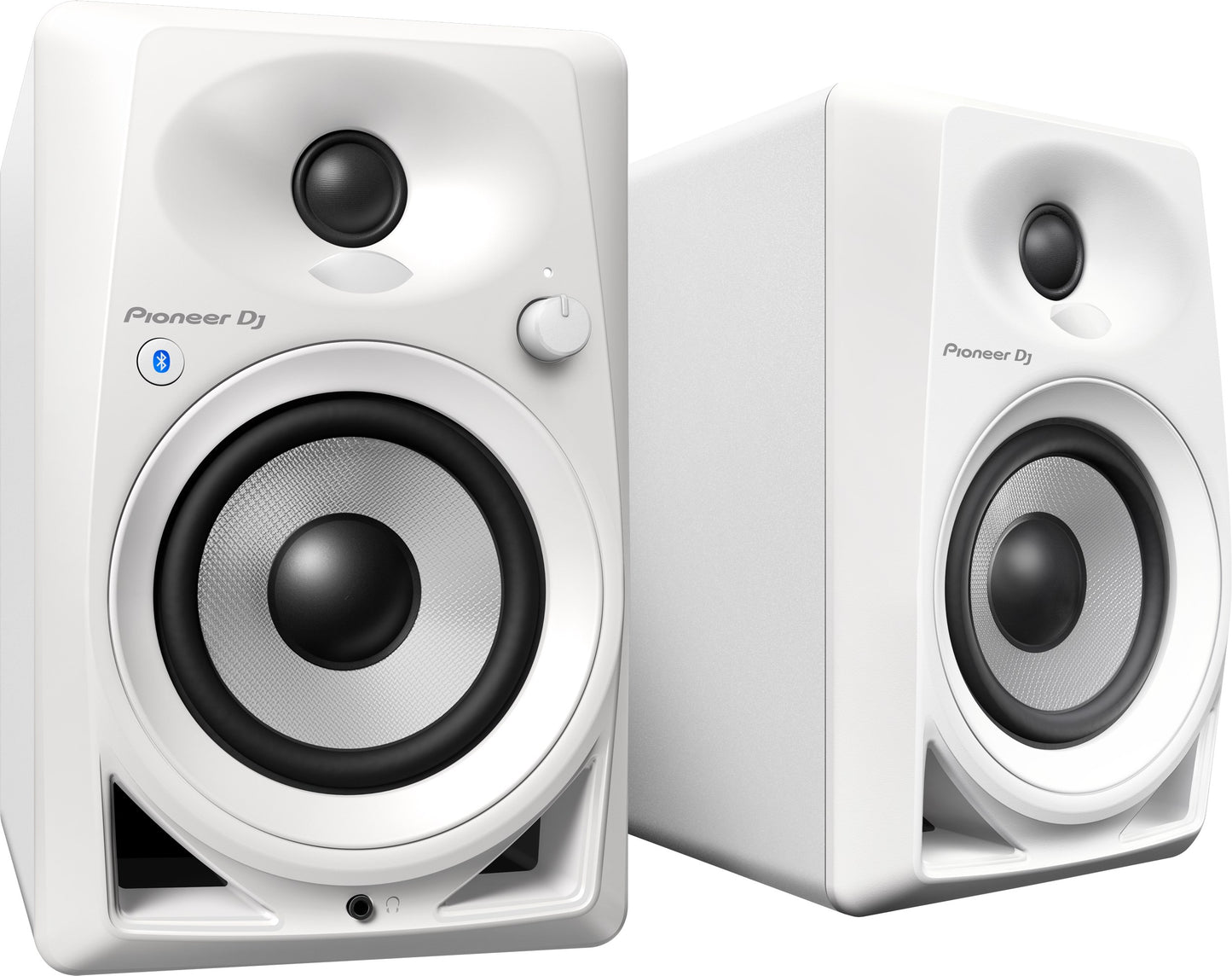 Pioneer DJ DM-40BT 4" Desktop Monitor System with Bluetooth Functionality - Pair (White)