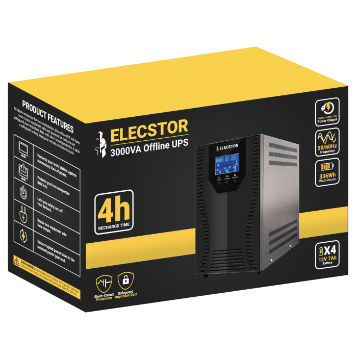 ELECSTOR 3000VA Offline UPS - Each