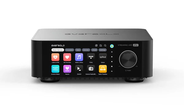 Eversolo PLAY Streaming Amplifier (Black) + Bowers & Wilkins 606 S3 Bookshelf Speaker - Pair (Black)