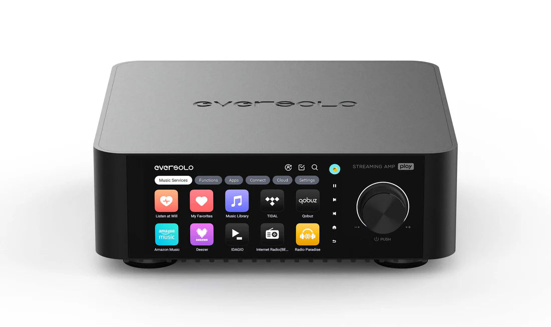 Eversolo PLAY Streaming Amplifier (Black) + Bowers & Wilkins 606 S3 Bookshelf Speaker - Pair (Black)