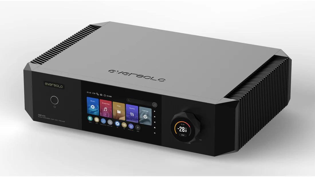 Eversolo DMP-A10 Network Audio Streamer (Black) + Eversolo AMP-F10 Power Amplifier (Black) + Bowers &Wilkins 705 S3 Bookshelf speakers - Pair (Gloss Black)
