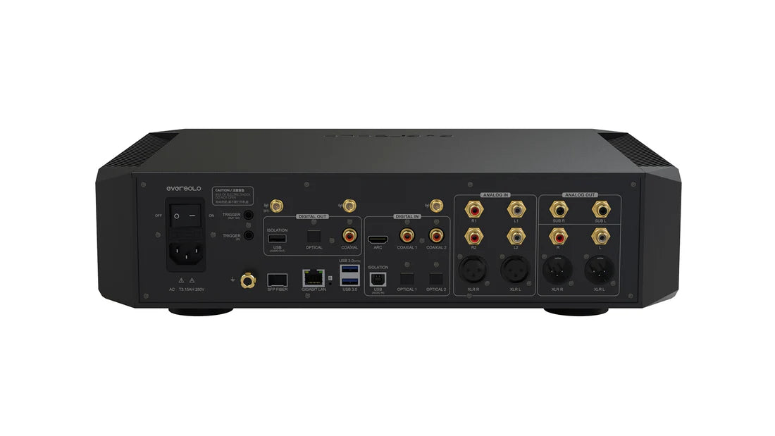 Eversolo DMP-A10 Network Audio Streamer (Black) + Eversolo AMP-F10 Power Amplifier (Black) + Bowers &Wilkins 705 S3 Bookshelf speakers - Pair (Gloss Black)