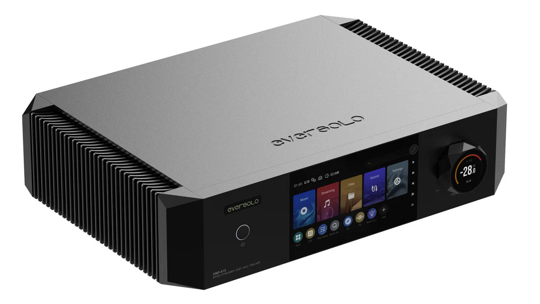 Eversolo DMP-A10 Network Audio Streamer (Black) + Eversolo AMP-F10 Power Amplifier (Black) + Bowers &Wilkins 705 S3 Bookshelf speakers - Pair (Gloss Black)